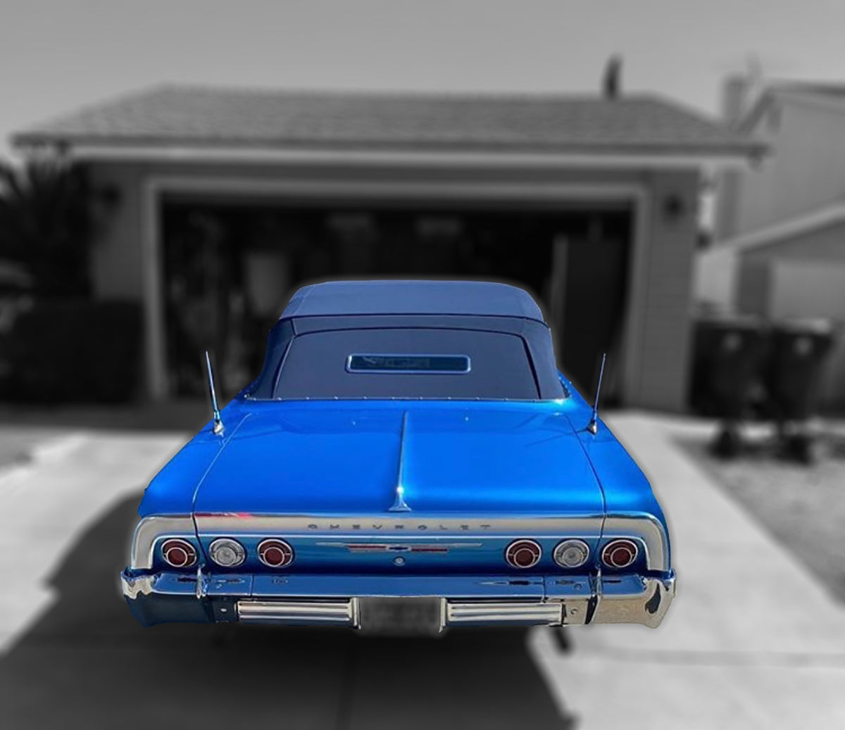 1964 Impala- Dark Blue Canvas w/ 24x5.5" Gangster Window