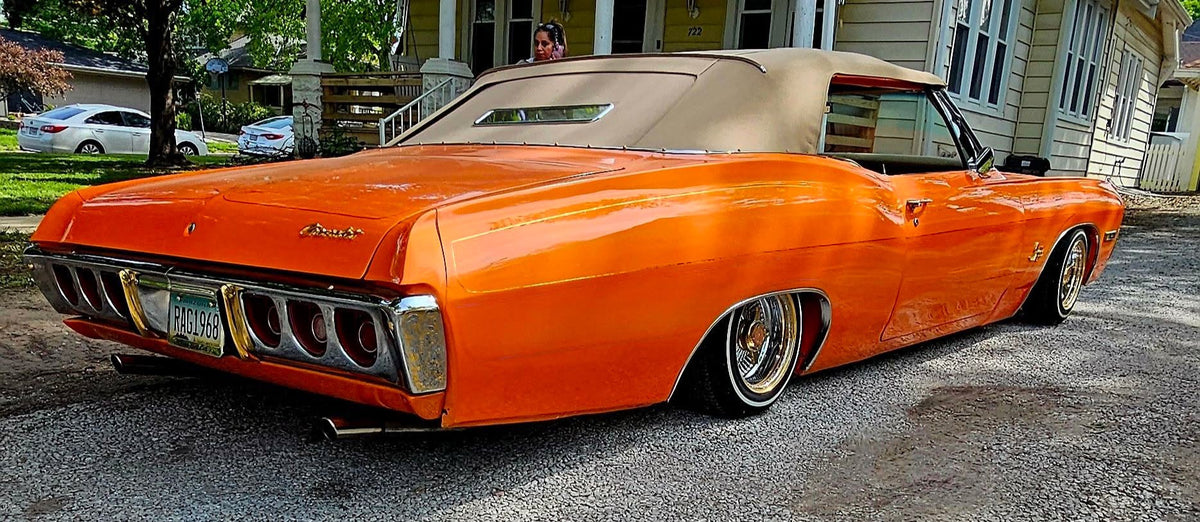 Impala- Tan Canvas w/ 24x5.5" Gangster Window