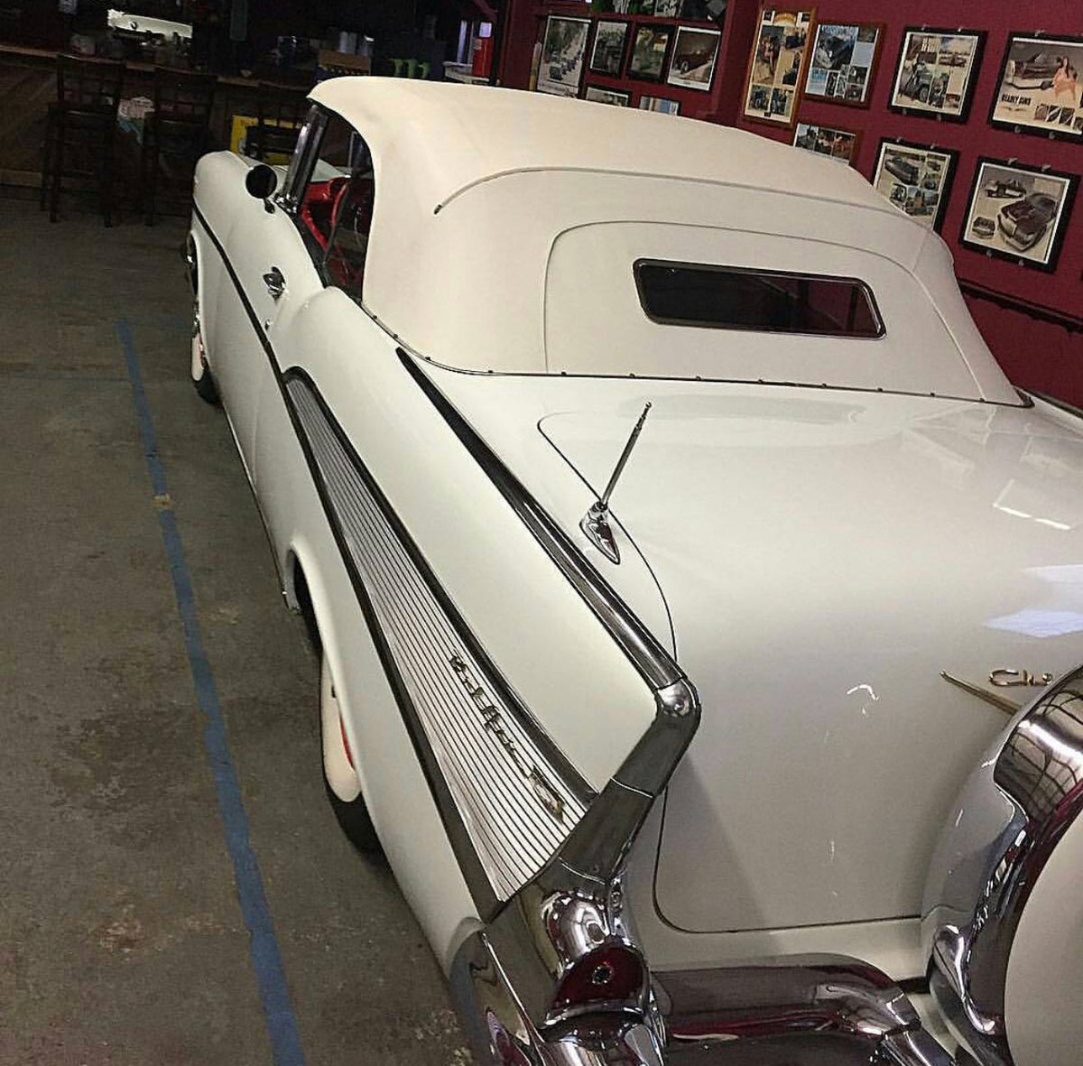 1957 Bel Air- White Vinyl w/ Gangster Window