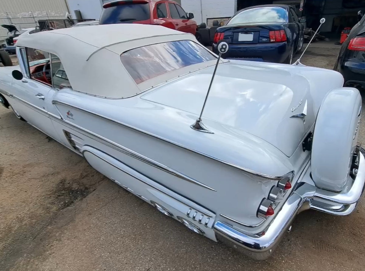 1958 Impala- White Vinyl Top w/ Simulated Glass Style Plastic Window