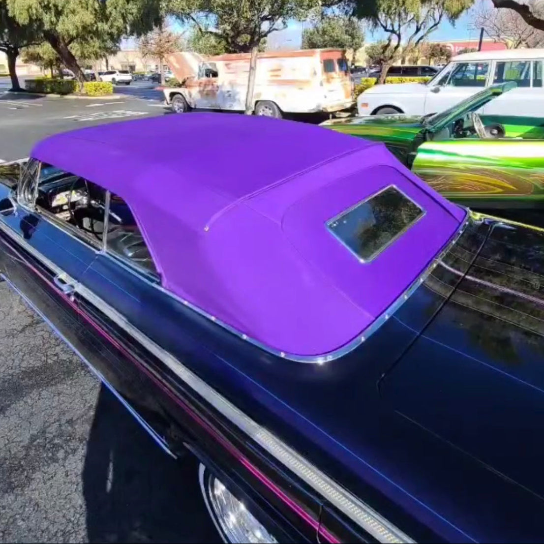 1962 Impala- Purple Canvas w/ 26x9" Gangster Window