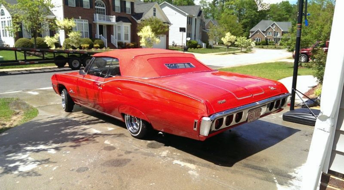1968 Impala- Red Canvas w/ Gangster Window