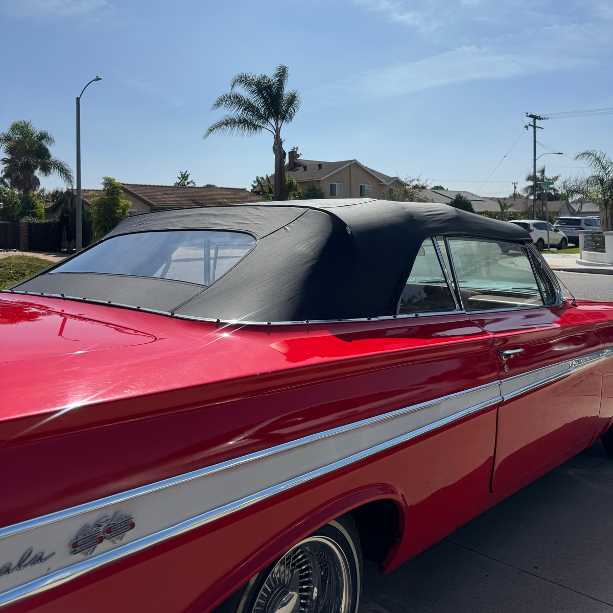 Impala- Black Vinyl Top w/ Simulated Glass Style Plastic Window